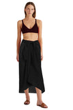 Spun Scarves Sarong Gauze Sarong Wrap / Black Gauze Solid Sarong Wrap Scarf