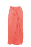 Spun Scarves Sarong Gauze Sarong Wrap / Coral Gauze Solid Sarong Wrap Scarf