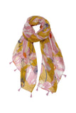 Spun Scarves Sarong Golden Goddess / Pink Golden Goddess Print Scarf Wrap Sarong