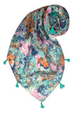 Spun Scarves Sarong Good Vibrations / Multi Good Vibrations Print Scarf Wrap Sarong