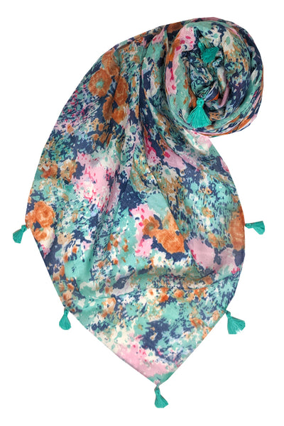Spun Scarves Sarong Good Vibrations / Multi Good Vibrations Print Scarf Wrap Sarong