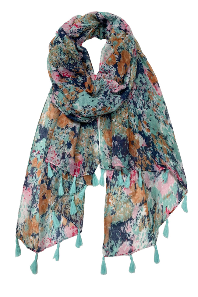Spun Scarves Sarong Good Vibrations / Multi Good Vibrations Print Scarf Wrap Sarong