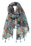 Spun Scarves Sarong Good Vibrations / Multi Good Vibrations Print Scarf Wrap Sarong