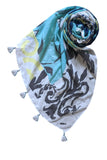 Spun Scarves sarong In the Meadow / Teal In the Meadow Sarong Wrap in Teal