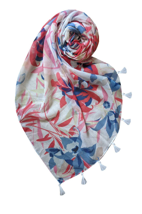 Spun Scarves Sarong Je T'aime / Multi Je T'aime Print Scarf Wrap Sarong
