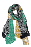 Spun Scarves Sarong Leafy Tribes / Multi Leafy Tribes Print Scarf Wrap Sarong