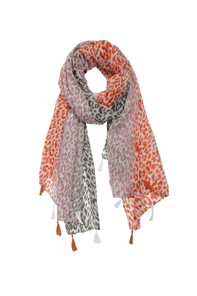 Spun Scarves Sarong Leopard Haze / Multi Leopard Haze Print Scarf Wrap Sarong