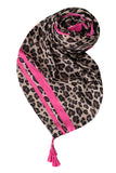 Spun Scarves Sarong Leopard Stripe / Sand Leopard Stripe Print Scarf Wrap Sarong