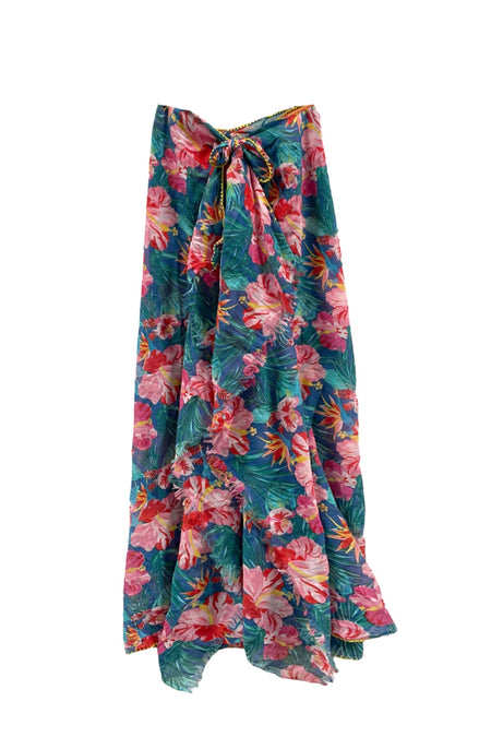 Lotus Pathway Luxury Print Wrap Scarf Sarong