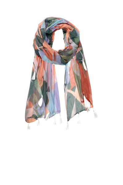 Maui Escape Large Scale Tropical Print Scarf Wrap Sarong