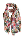 Spun Scarves Sarong Moroccan Blossom / Multi Moroccan Blossom Print Scarf Wrap Sarong