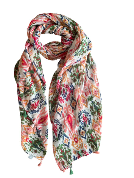 Spun Scarves Sarong Moroccan Blossom / Multi Moroccan Blossom Print Scarf Wrap Sarong
