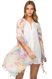 Spun Scarves Sarong Multi Color Rainbow Kiss the Sun Tie Dye - Sarong Scarf Wrap