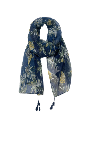 Cabana Party Soft and Sheer Tassel Print Scarf Wrap Sarong