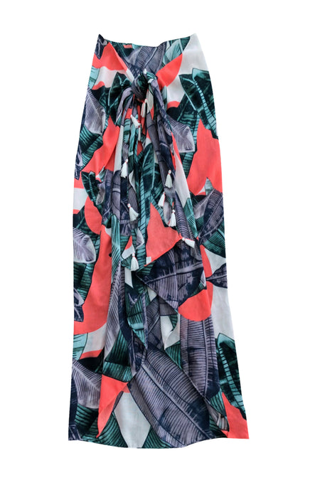 Night Flowers Print Scarf, Wrap and Sarong in Navy