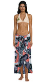 Spun Scarves Sarong Neon Tropics / Grapefruit Neon Tropics Coral Green Print Scarf Wrap Sarong