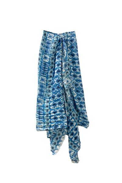 Spun Scarves sarong Oceanus Print / Blue Oceanus Blue  Print Luxury Multi-Wear Sarong Wrap Scarf