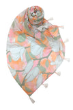 Spun Scarves Sarong Once Upon a Garden / Multi Once Upon a Garden Print Scarf Wrap Sarong