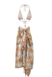 Spun Scarves Sarong Once Upon a Garden / Multi Once Upon a Garden Print Sheer and Soft Scarf Wrap Sarong