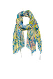 Spun Scarves sarong One Summer Day Floral / Yellow Multi Floral Hearts Entwined Print Luxury Sarong Wrap Scarf