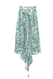 Spun Scarves Sarong Paint Strokes / Turq Paint Strokes Print Scarf Wrap Sarong