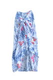 Spun Scarves Sarong Palm Springs / White Palm Springs Print Sheer and Soft Scarf Wrap Sarong