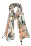 Spun Scarves Sarong Paradise Cove / Tan Paradise Cove Print Scarf Wrap Sarong