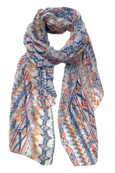 Spun Scarves Sarong Spring Festival / Ocean Spring Festival Boho Print Scarf Wrap Sarong