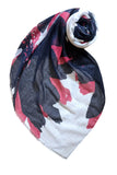 Spun Scarves Sarong Spring Splendor / Night Spring Splendor Print Scarf Wrap Sarong