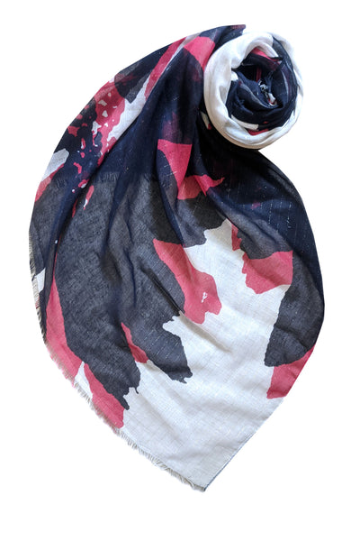 Spun Scarves Sarong Spring Splendor / Night Spring Splendor Print Scarf Wrap Sarong
