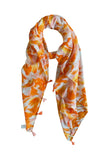 Spun Scarves Sarong Sunburst Splash / Orange Sunburst Splash Orange Print Scarf Wrap Sarong