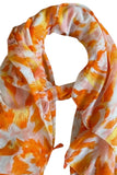 Spun Scarves Sarong Sunburst Splash / Orange Sunburst Splash Orange Print Scarf Wrap Sarong