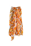 Spun Scarves Sarong Sunburst Splash / Orange Sunburst Splash Orange Print Scarf Wrap Sarong