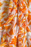 Spun Scarves Sarong Sunburst Splash / Orange Sunburst Splash Orange Print Scarf Wrap Sarong