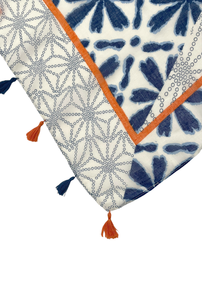 Spun Scarves Sarong Surfrider / Blue Surfrider Ocean Blue Print Scarf Wrap Sarong