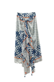 Spun Scarves Sarong Surfrider / Blue Surfrider Ocean Blue Print Scarf Wrap Sarong