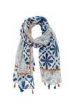 Spun Scarves Sarong Surfrider / Blue Surfrider Ocean Blue Print Scarf Wrap Sarong