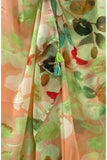Spun Scarves Sarong Sweet Pea / Peach Sweet Pea Print Scarf Wrap Sarong