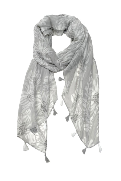 Spun Scarves Sarong Weekend in Paris / Grey Weekend in Paris Sheer and Soft Print Scarf Wrap Sarong