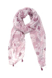 Spun Scarves Sarong Weekend in Paris / Pink Weekend in Paris Sheer and Soft Print Scarf Wrap Sarong