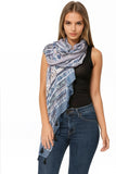Spun Scarves Scarf Antique Haven / Navy Antique Haven Print Scarf Wrap