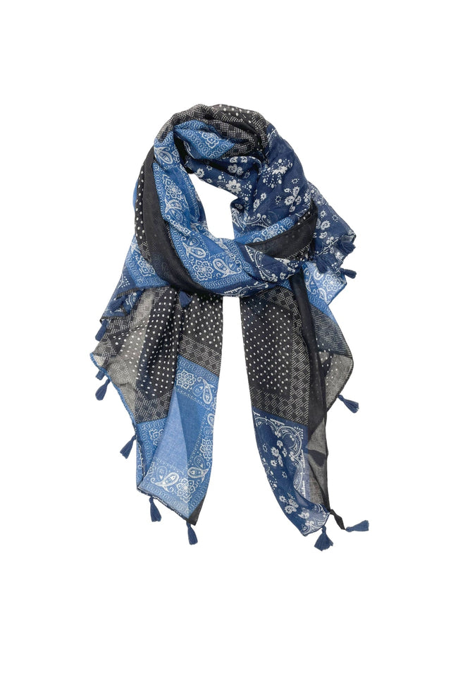 Spun Scarves Scarf Bandana Blues / Navy Bandana Blues Navy Wrap Sarong Scarf