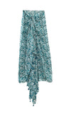 Spun Scarves Scarf Blue Tiles / Teal Blue Tiles Print Scarf Wrap