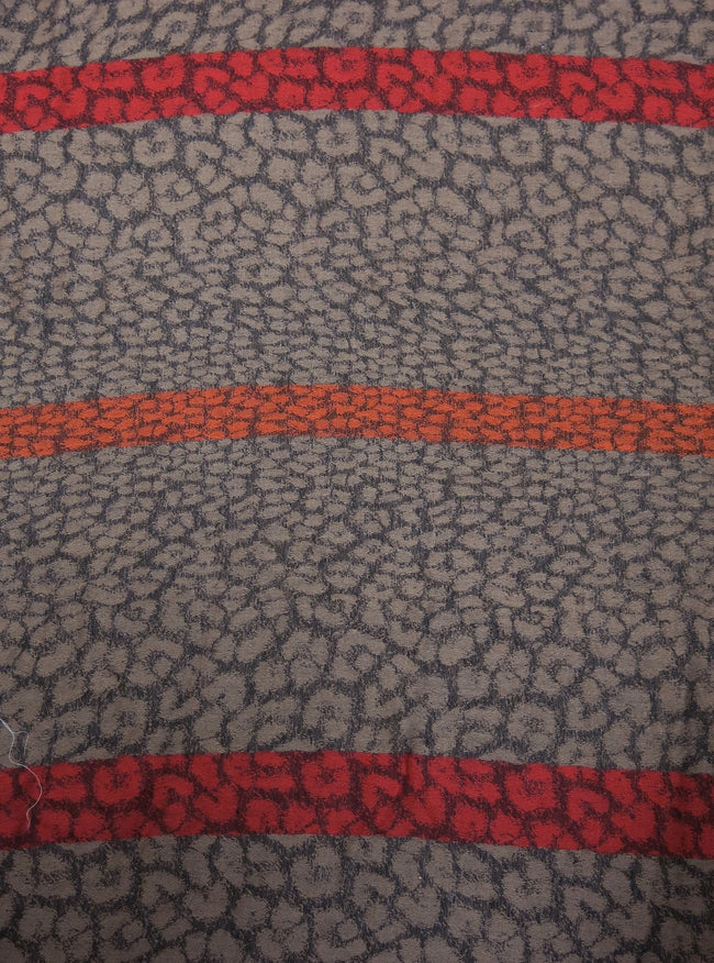 Spun Scarves Scarf Cheetah Stripe Printed Scarf / Brown Cheetah Stripe Printed Scarf in Brown