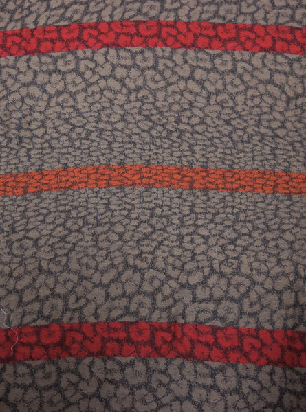 Spun Scarves Scarf Cheetah Stripe Printed Scarf / Brown Cheetah Stripe Printed Scarf in Brown