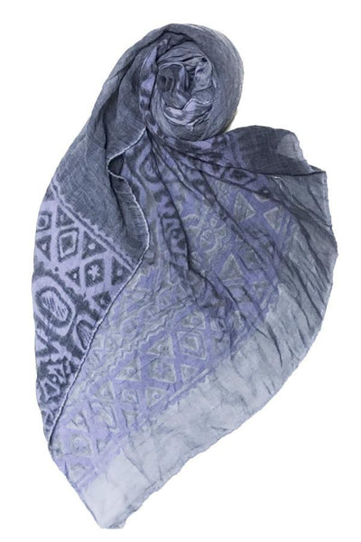 Spun Scarves Scarf Dapper in Denim / Denim Dapper in Denim Texture Scarf Wrap