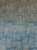 Spun Scarves Scarf Digital Trees Printed Scarf / Brown/Blue Digital Trees Printed Scarf Wrap in Brown/Blue