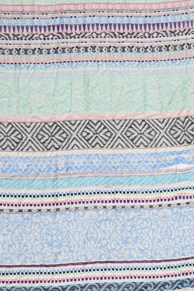 Spun Scarves Scarf Embroidered Pastel Scarf in Sky Embroidered Pastel Scarf Wrap  in Sky Blue