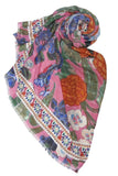 Spun Scarves Scarf Enchanting Blooms / Pink Enchanting Blooms Coverup Sarong Wrap Scarf