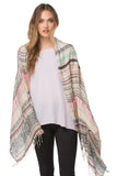 Spun Scarves Scarf Hand Loomed Stripe Woven Pattern Pastel Scarf